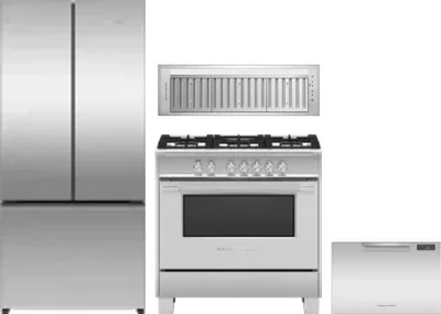 4 Piece Package Includes Refrigerator, Range, Hood And Dishwasher